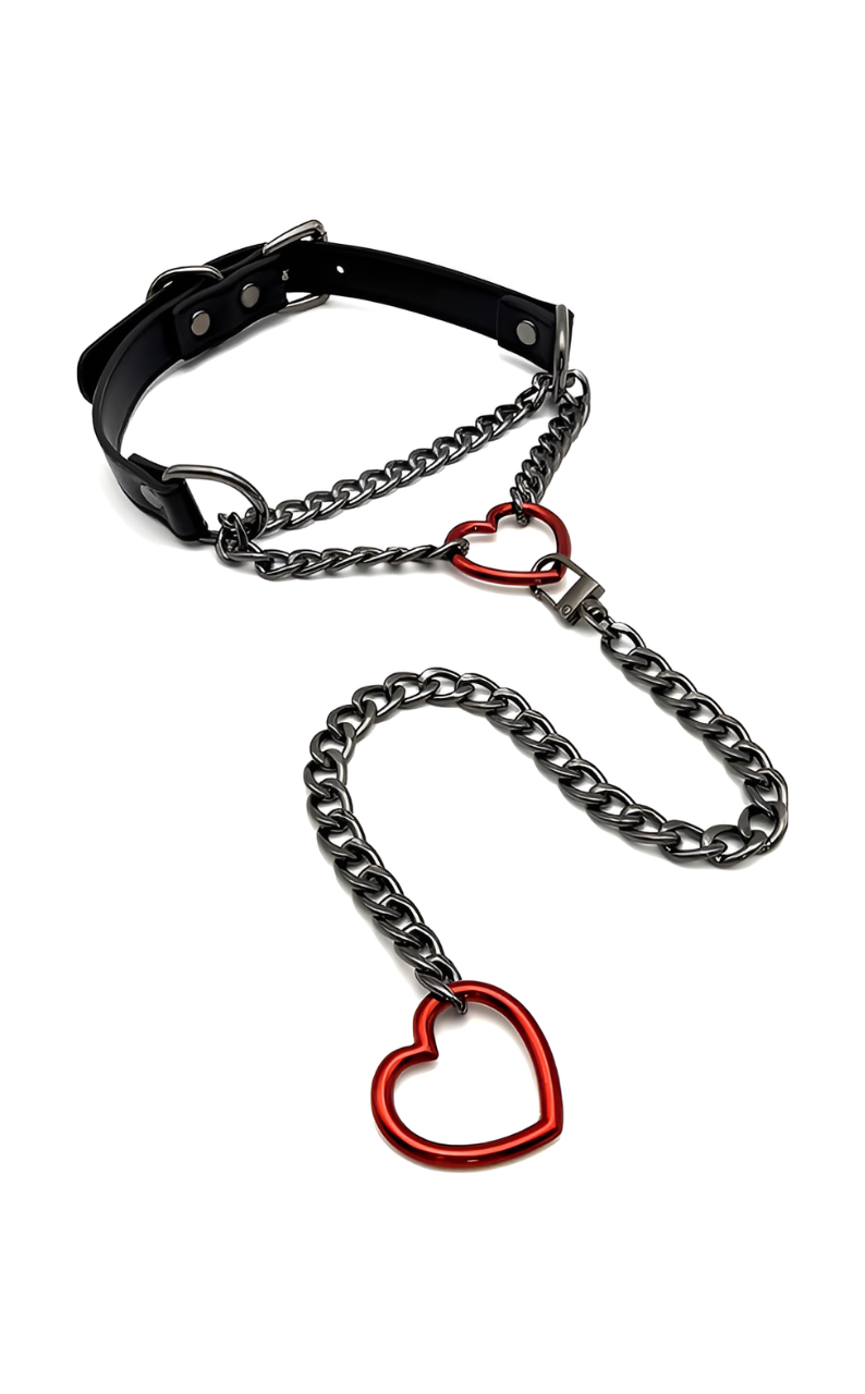 LoveChains™ - Swivel Clasp Leather Choker Collar