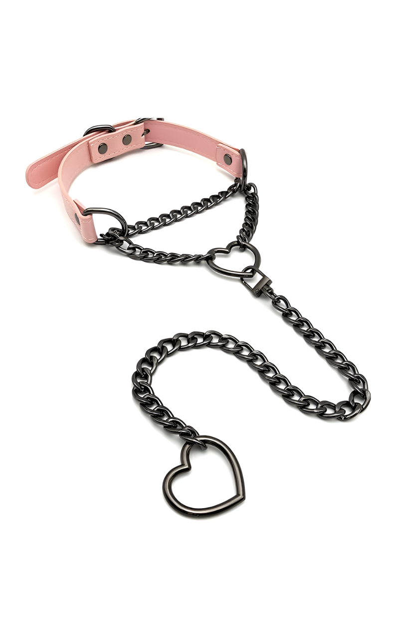 LoveChains™ - Swivel Clasp Leather Choker Collar