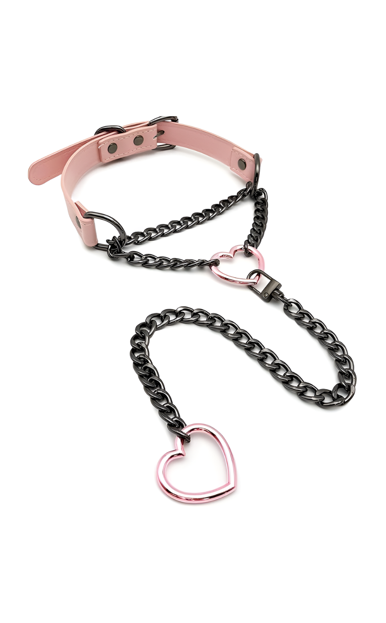LoveChains™ - Swivel Clasp Leather Choker Collar
