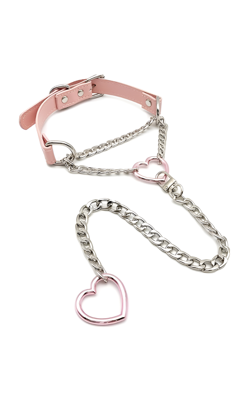 LoveChains™ - Swivel Clasp Leather Choker Collar