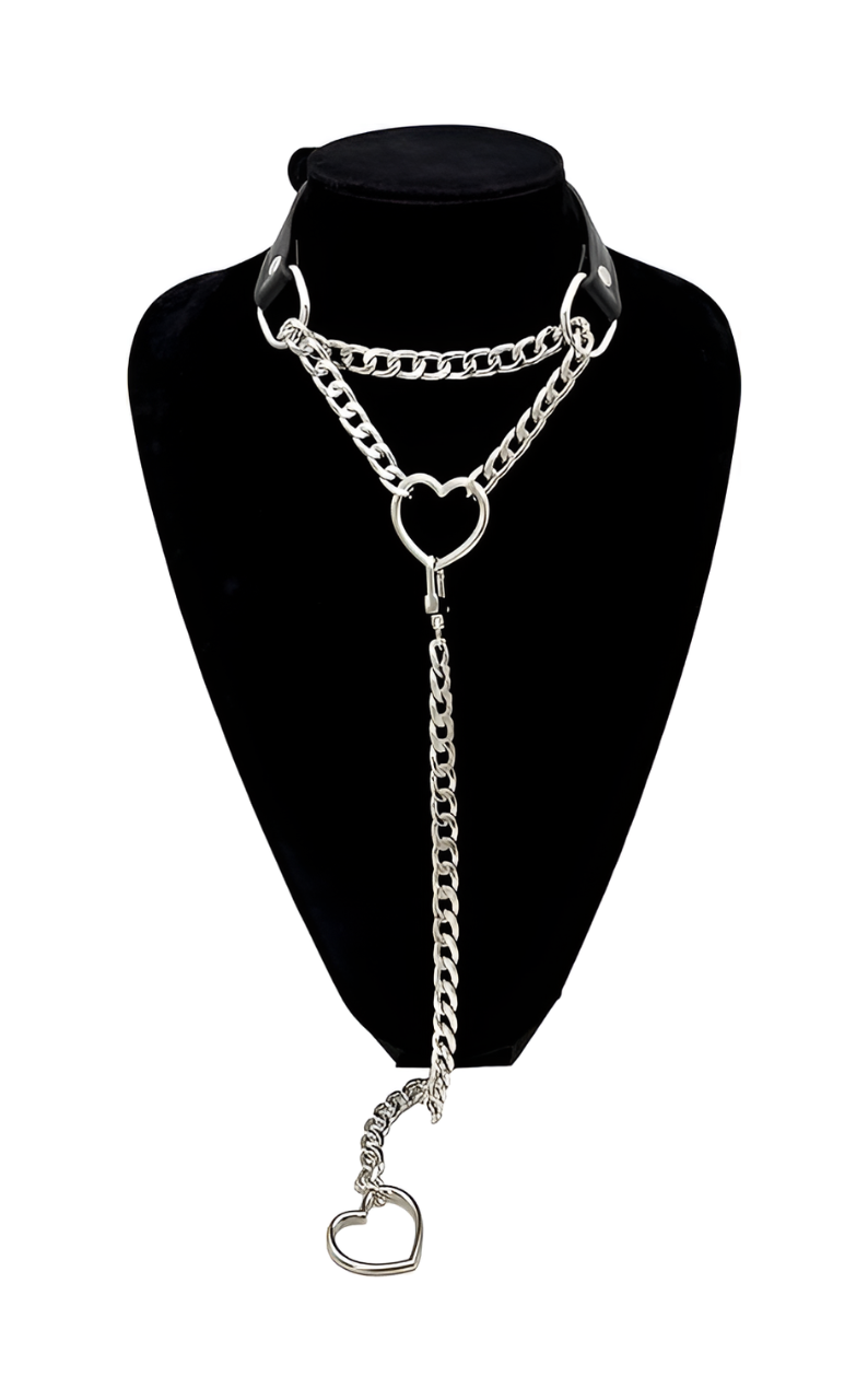 LoveChains™ - Swivel Clasp Leather Choker Collar