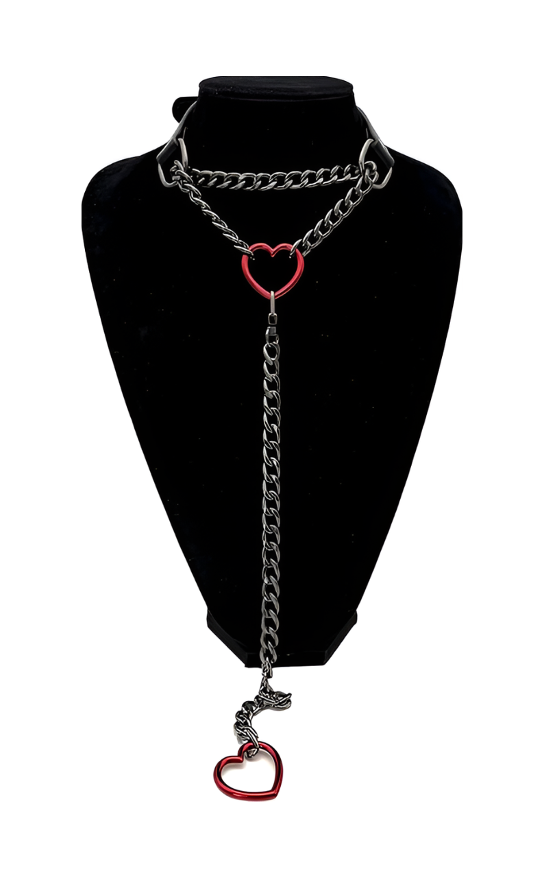LoveChains™ - Swivel Clasp Leather Choker Collar