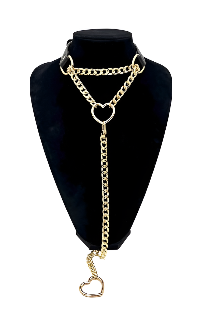 LoveChains™ - Swivel Clasp Leather Choker Collar