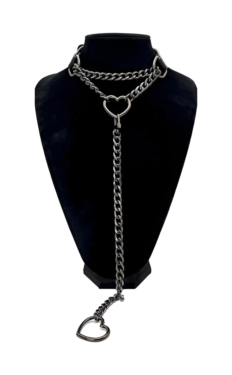 LoveChains™ - Swivel Clasp Leather Choker Collar