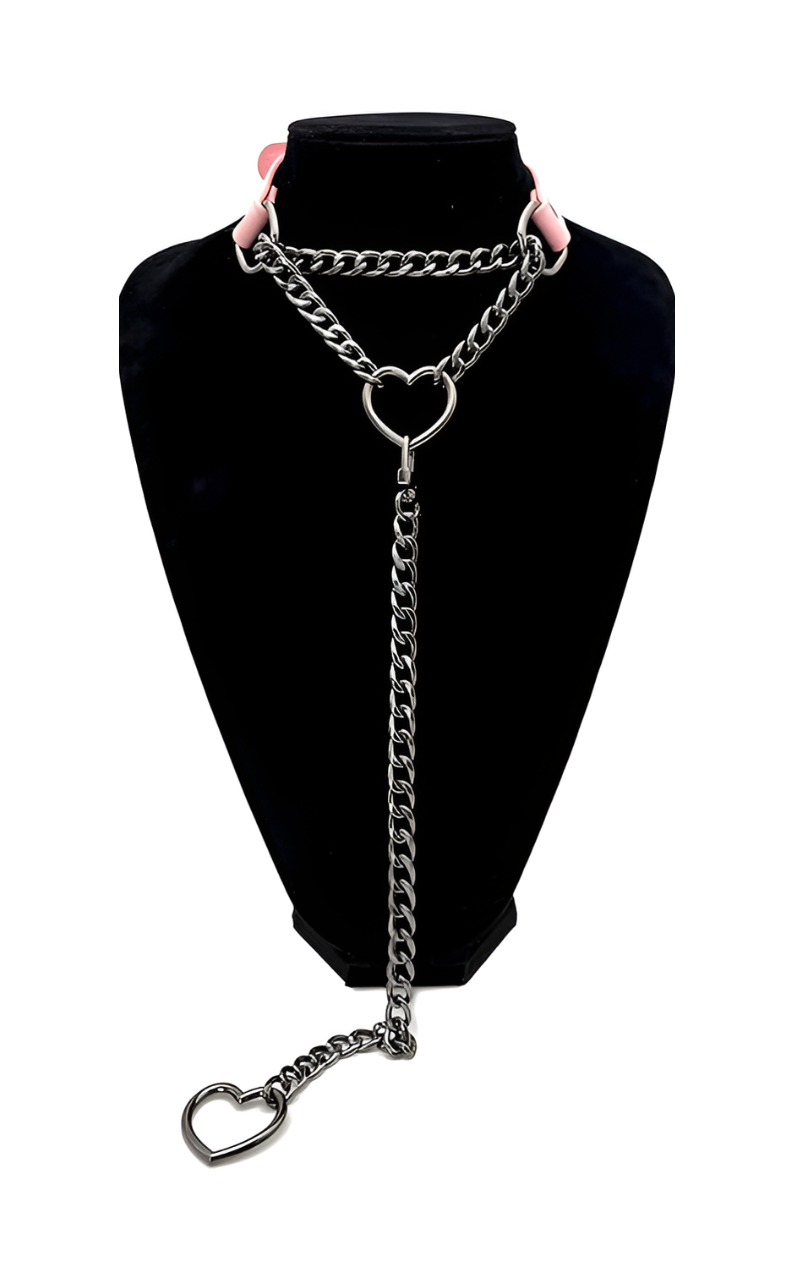 LoveChains™ - Swivel Clasp Leather Choker Collar