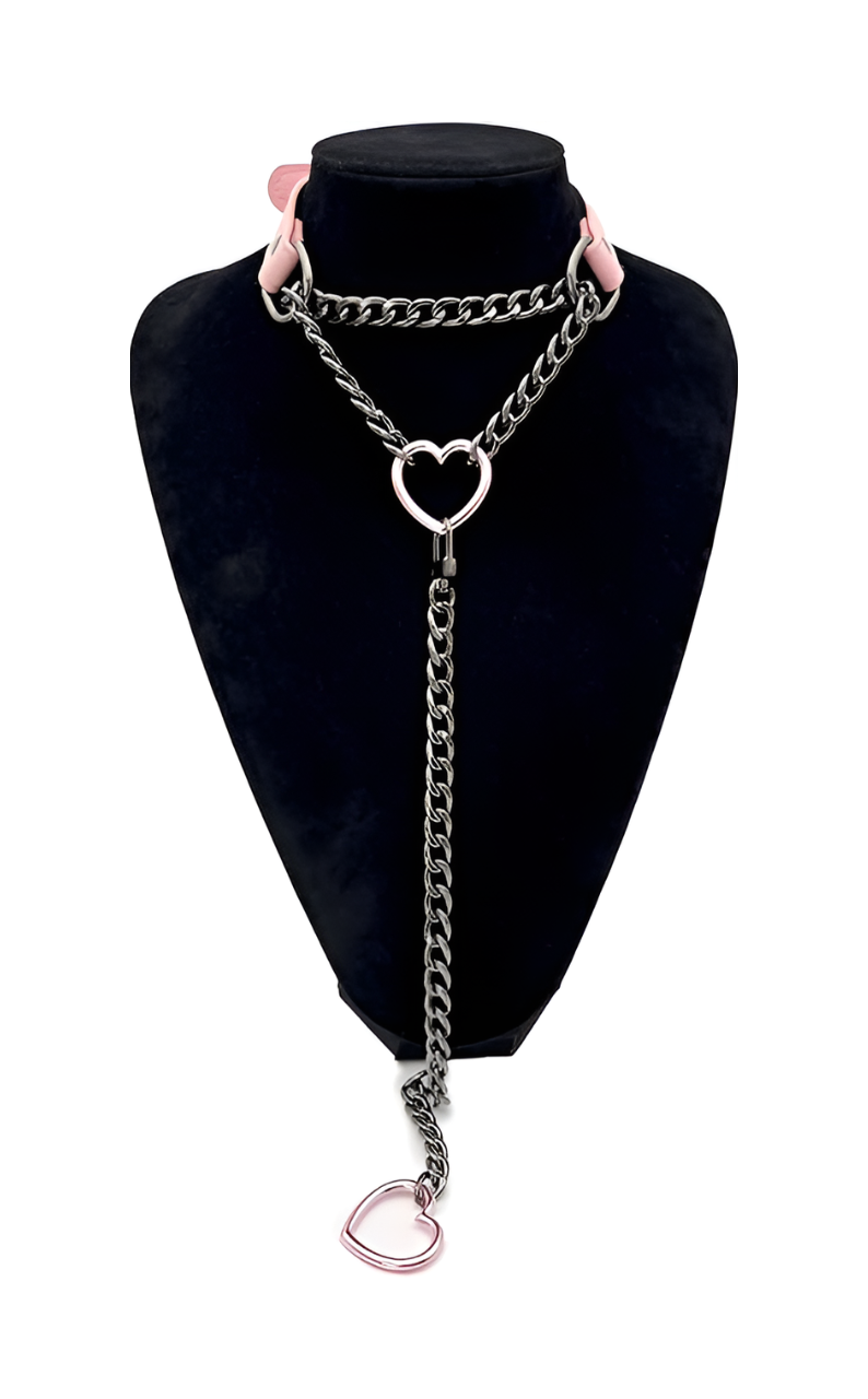 LoveChains™ - Swivel Clasp Leather Choker Collar