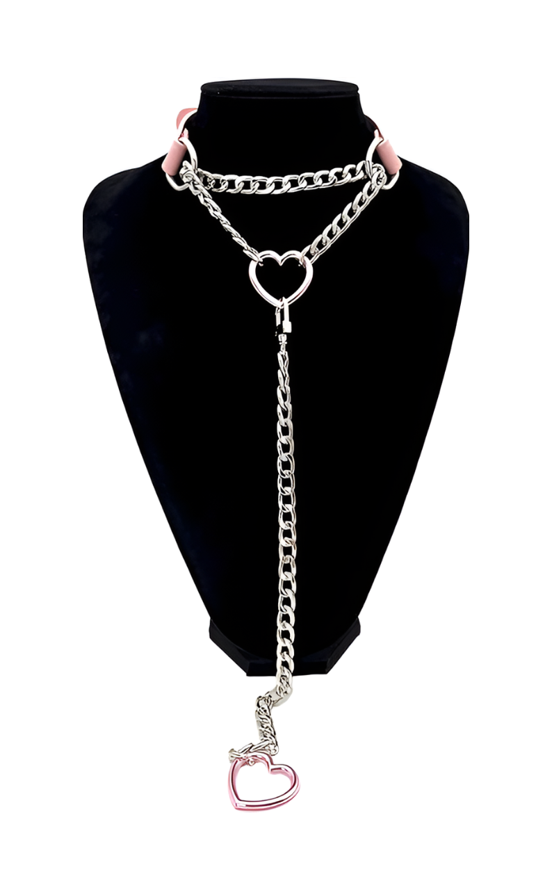 LoveChains™ - Swivel Clasp Leather Choker Collar