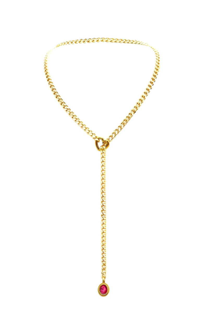 LoveChains™ - Crystal Charm Slip Chain Choker