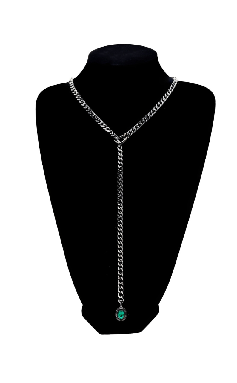 LoveChains™ - Crystal Charm Slip Chain Choker