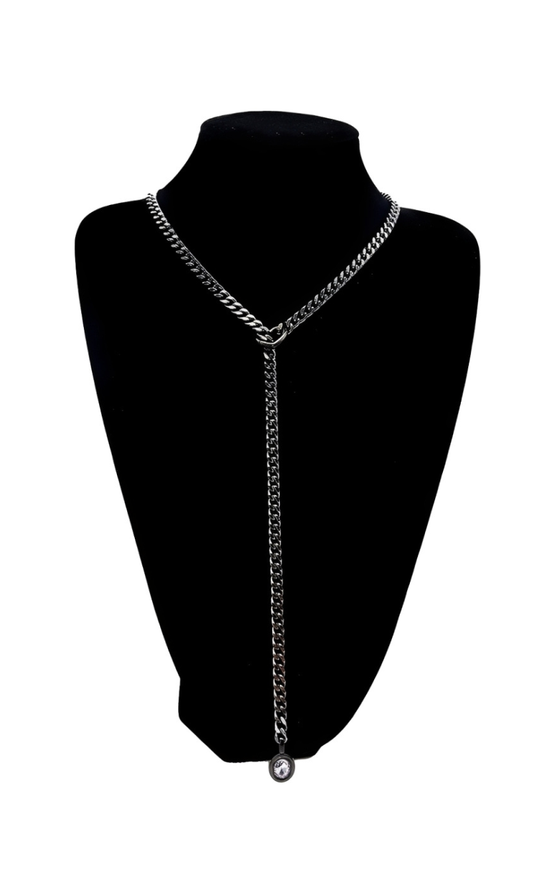 LoveChains™ - Crystal Charm Slip Chain Choker