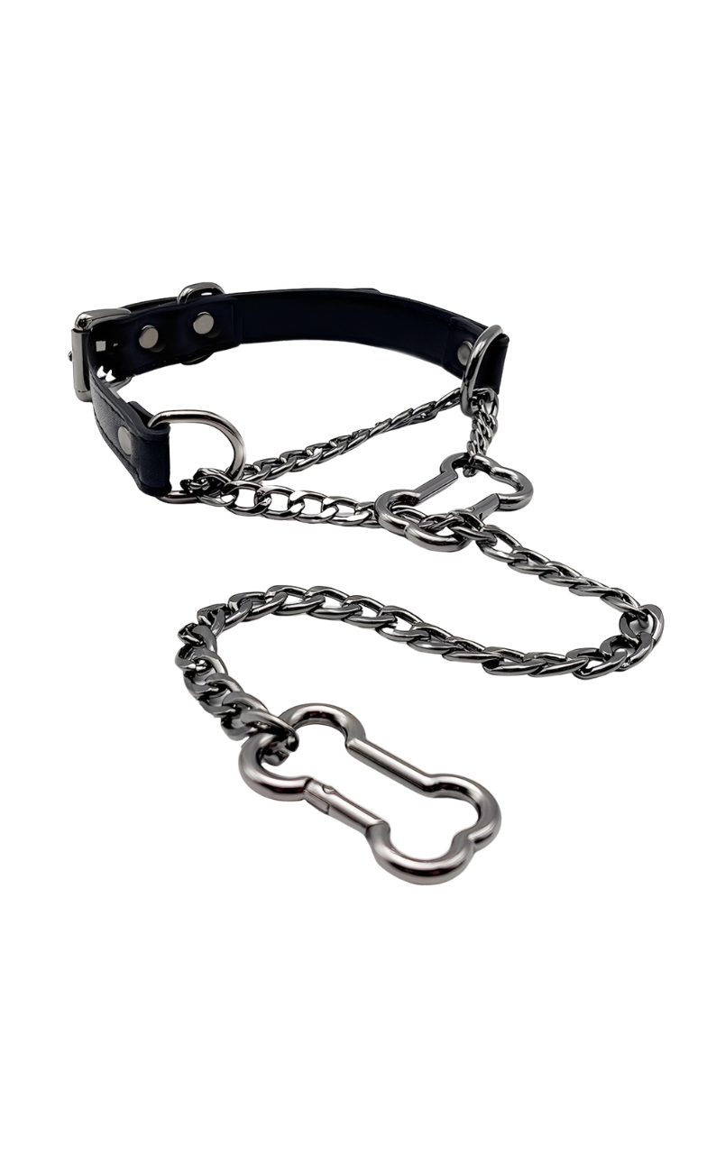 LoveChains™ - Bone Slip Chain Leather Choker Collar