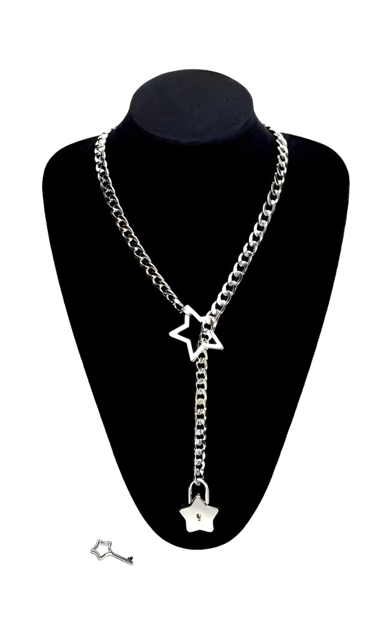 LoveChains™ - Star Lock & Key Slip Chain