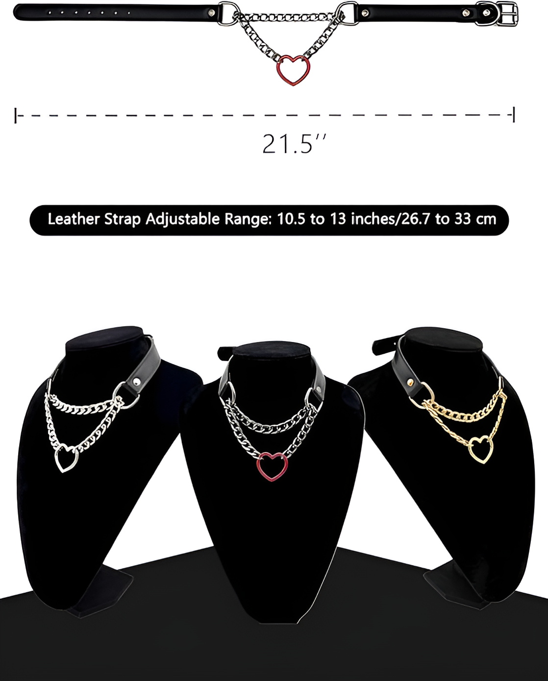 LoveChains™ - Swivel Clasp Leather Choker Collar