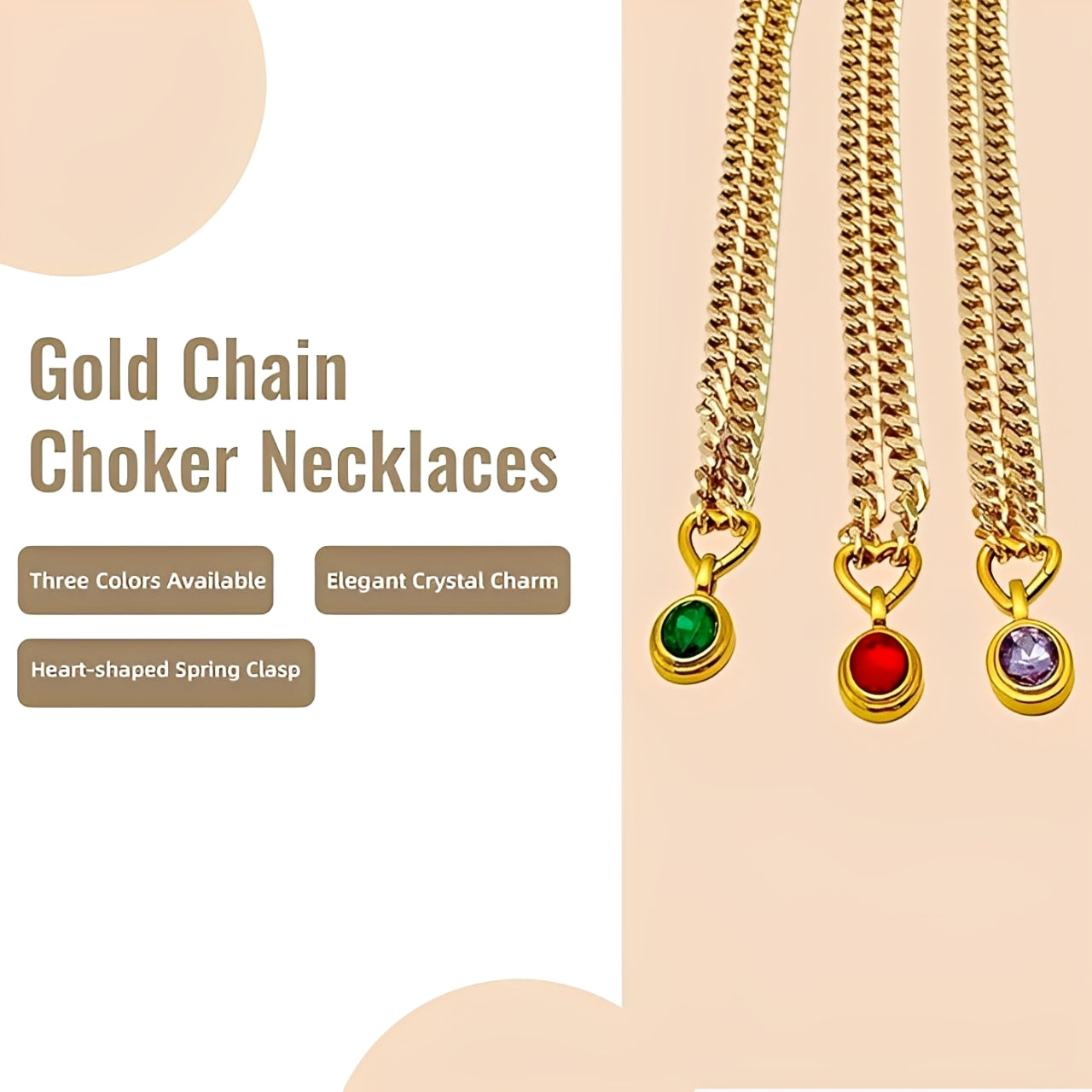LoveChains™ - Crystal Charm Loop Choker