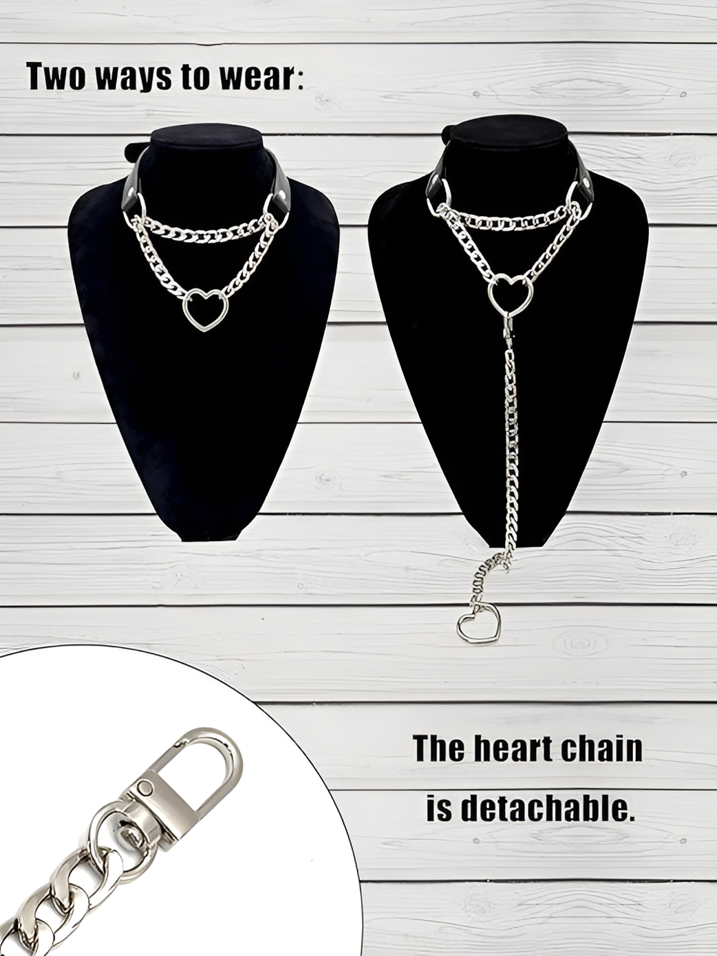 LoveChains™ - Swivel Clasp Leather Choker Collar