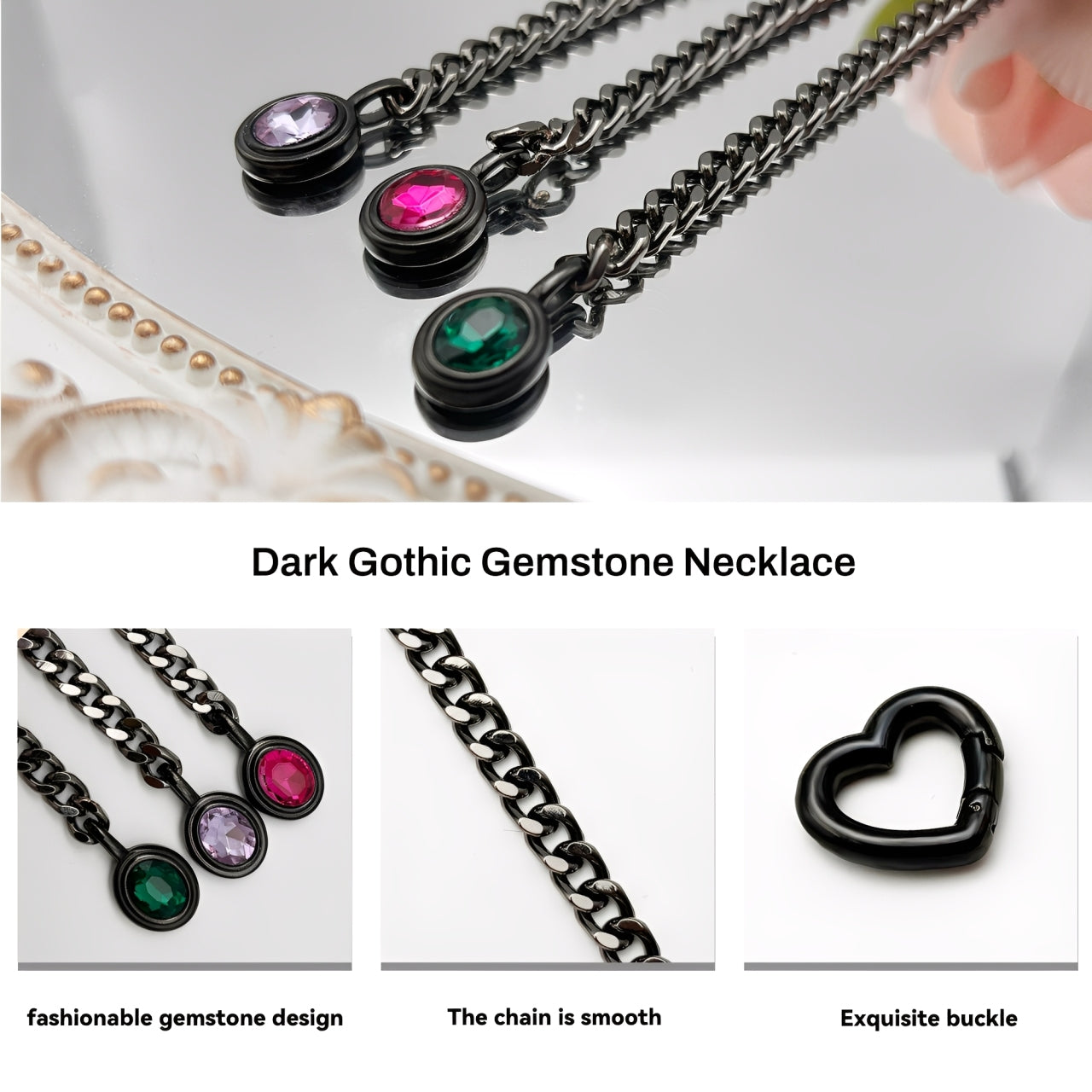 LoveChains™ - Crystal Charm Slip Chain Choker