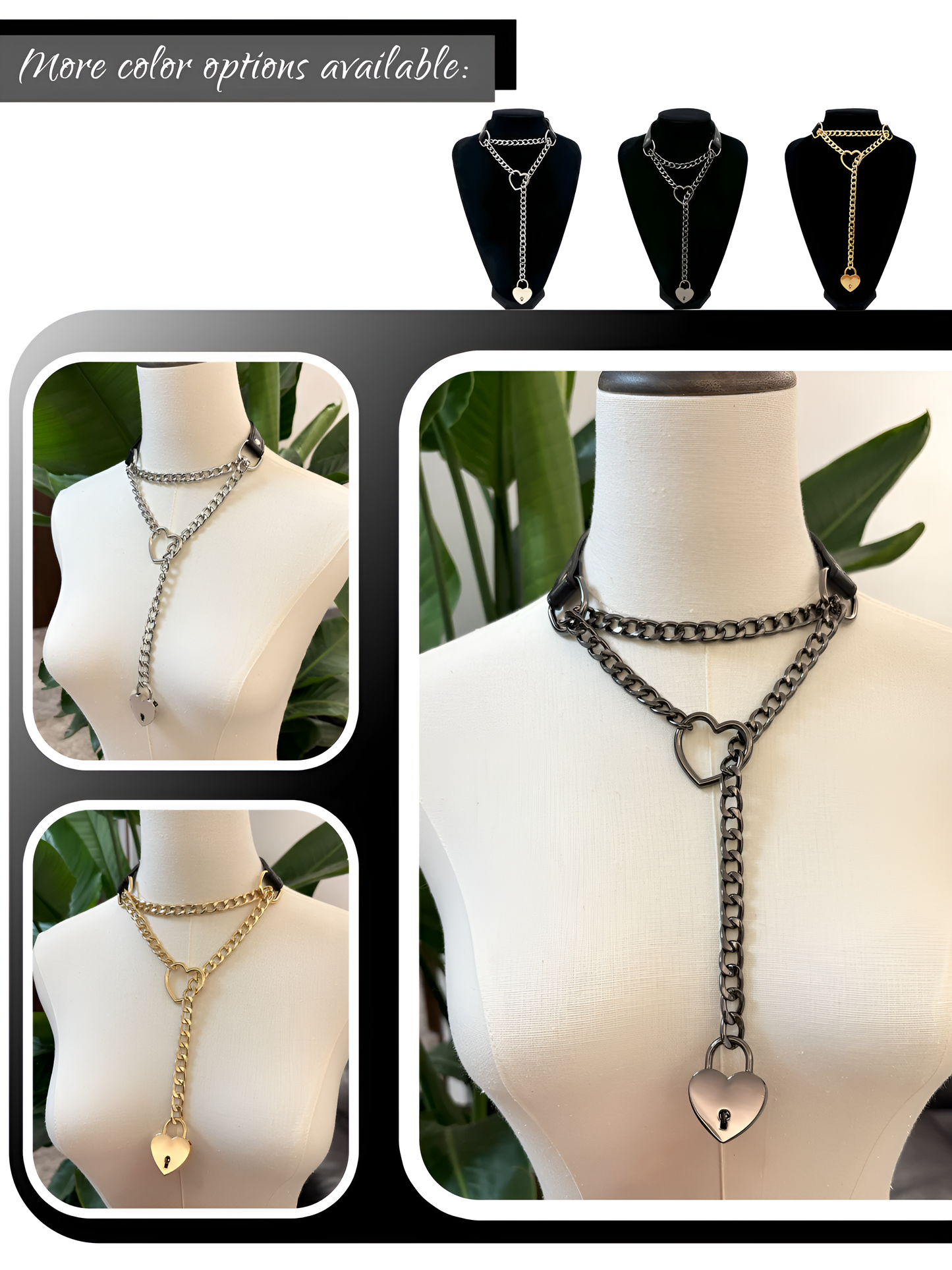 LoveChains™ - Lock & Key Leather Choker Collar