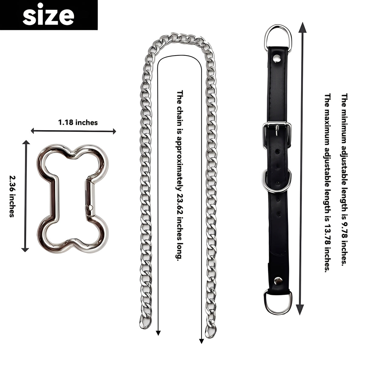 LoveChains™ - Bone Slip Chain Leather Choker Collar