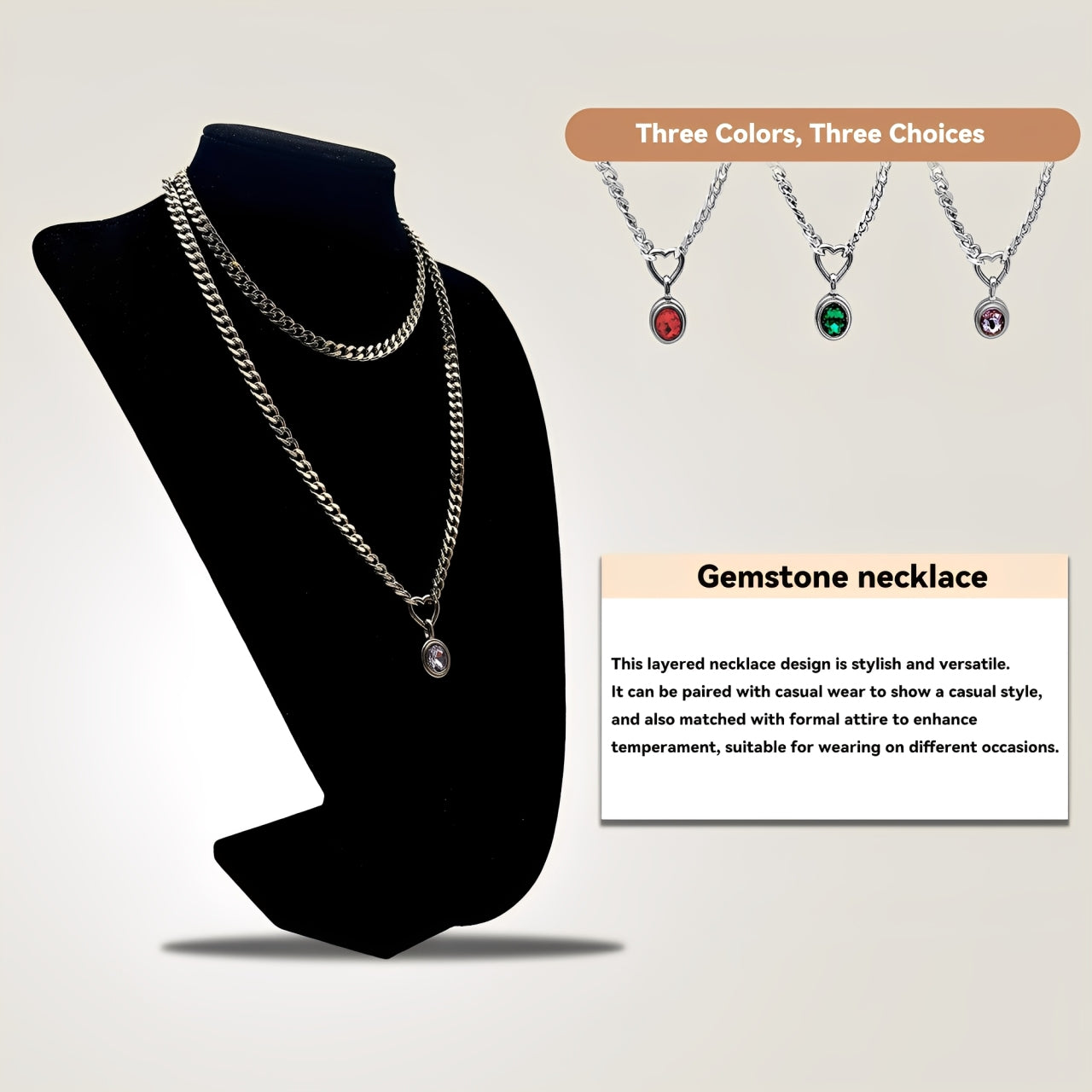 LoveChains™ - Crystal Charm Loop Choker