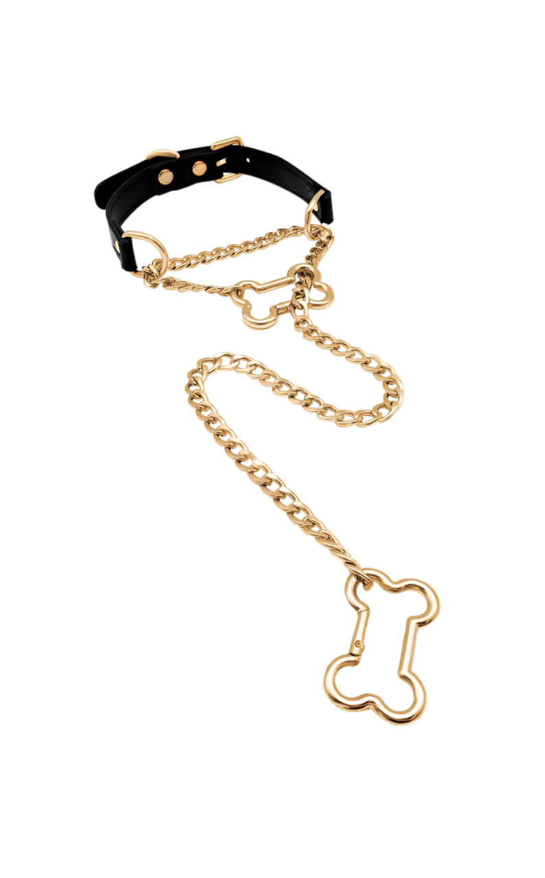 LoveChains™ - Bone Slip Chain Leather Choker Collar
