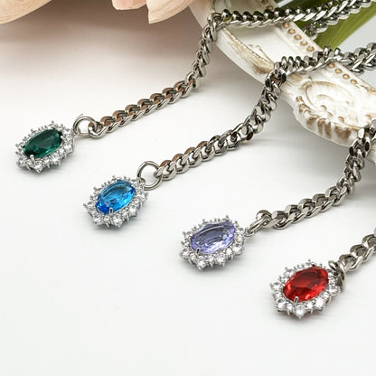 LoveChains™ - Gemstone Charm Slip Chain Choker