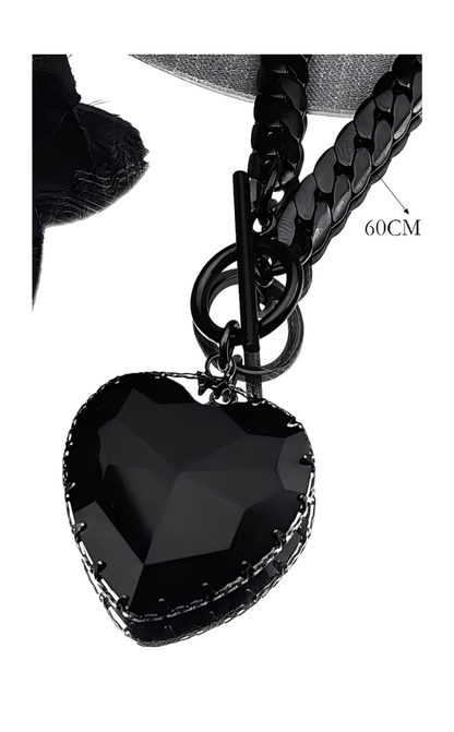 LoveChains™ - Heart Glass Pendant Choker
