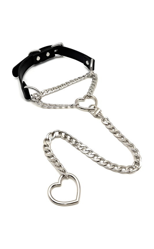 LoveChains™ - Swivel Clasp Leather Choker Collar