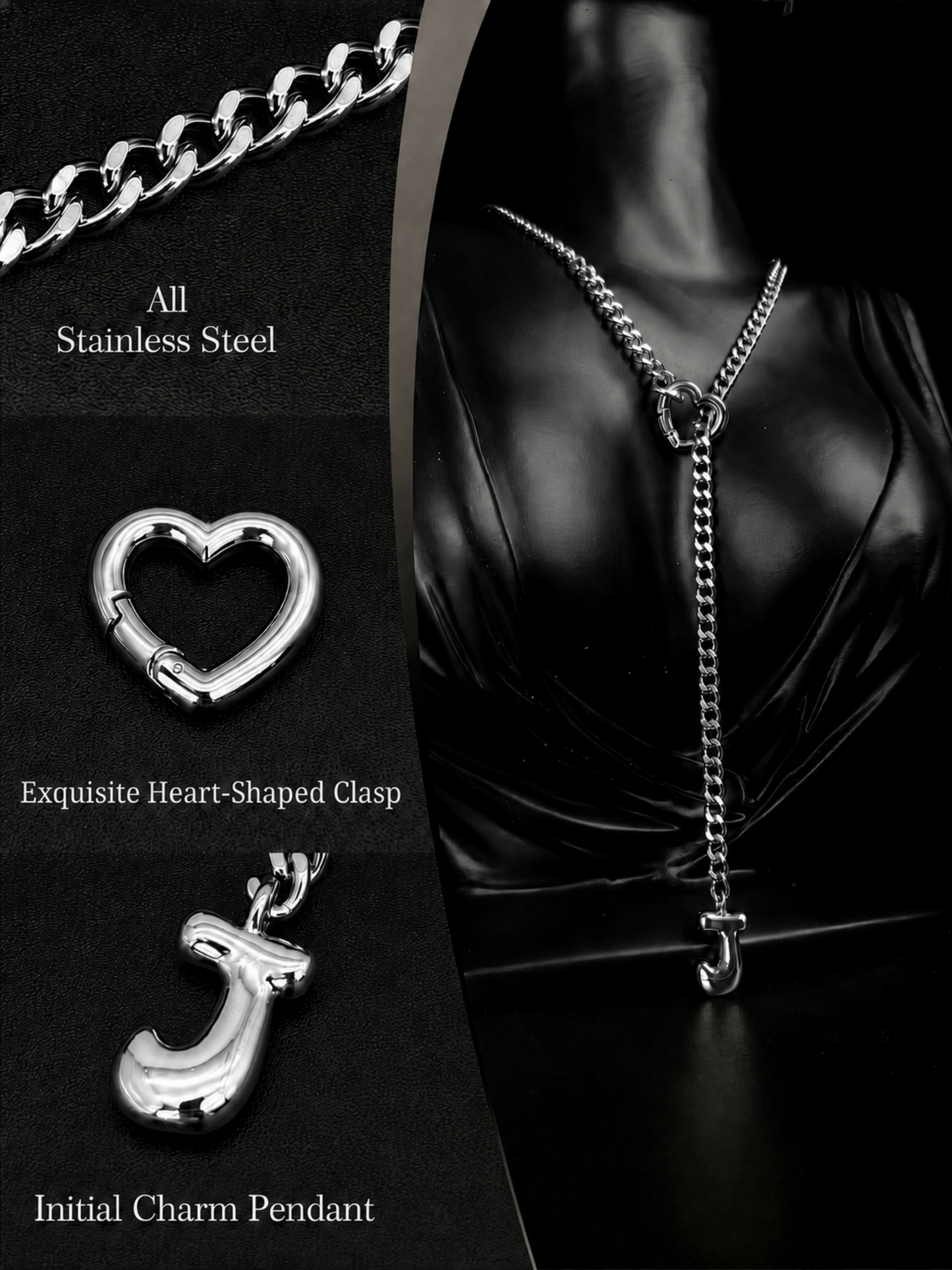 LoveChains™ - Initial Charm Slip Chain Choker