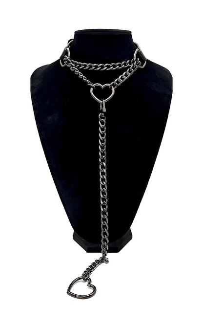 LoveChains™ - Swivel Clasp Leather Choker Collar