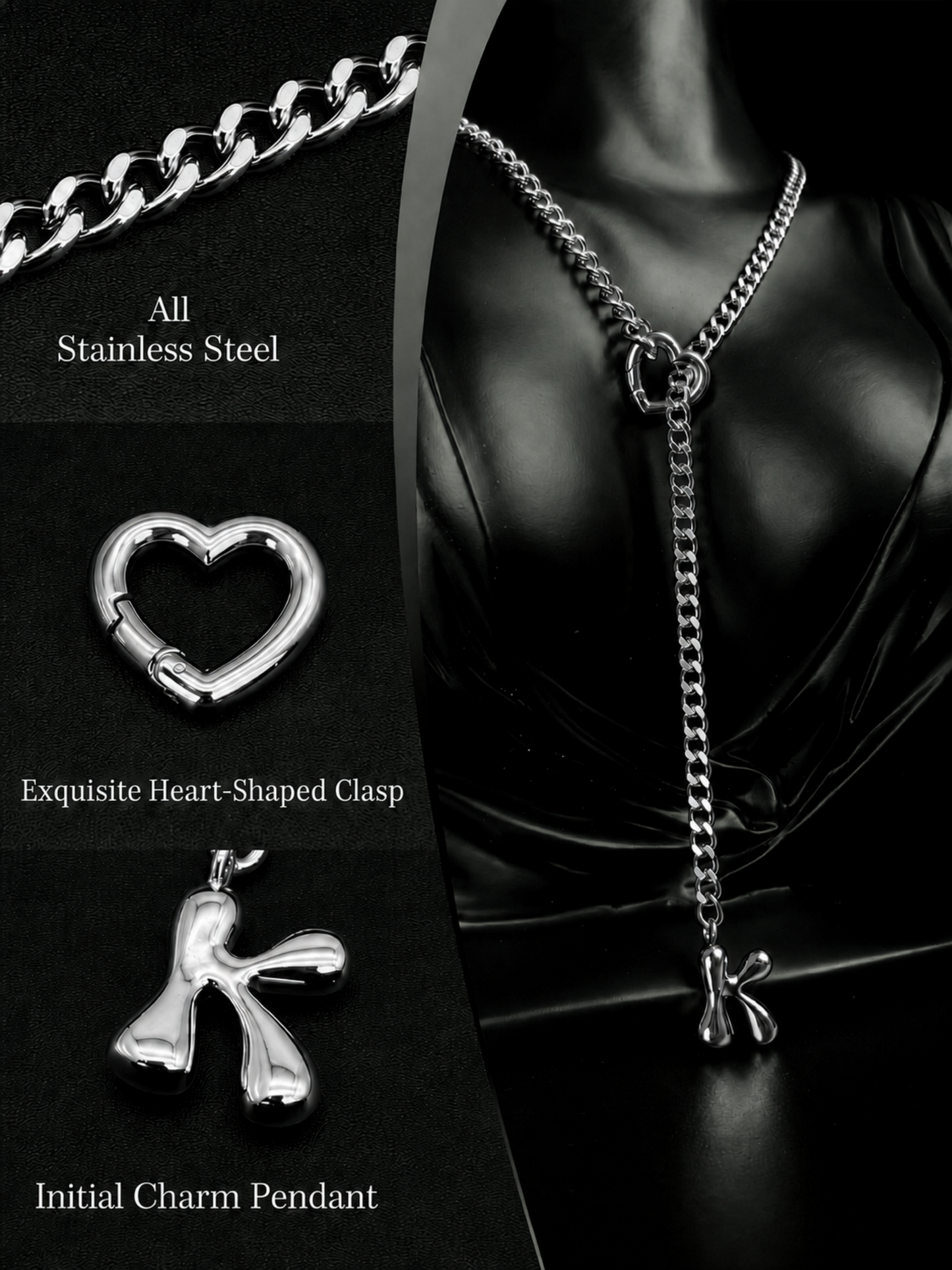 LoveChains™ - Initial Charm Slip Chain Choker