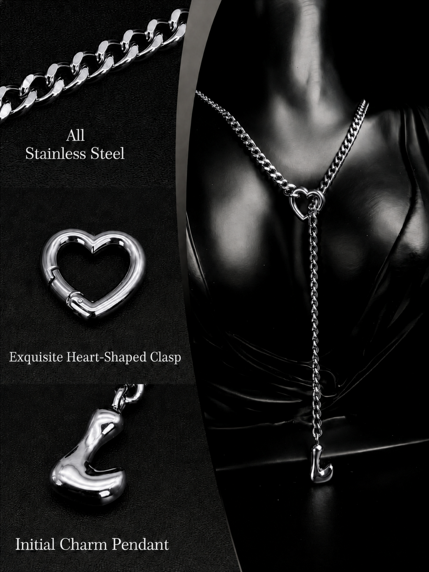 LoveChains™ - Initial Charm Slip Chain Choker