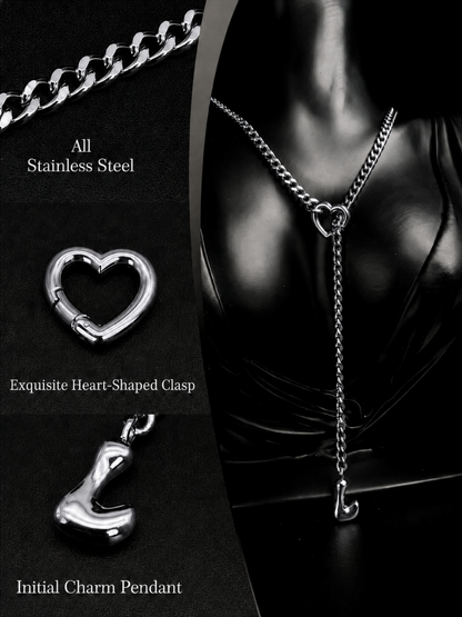 LoveChains™ - Initial Charm Slip Chain Choker