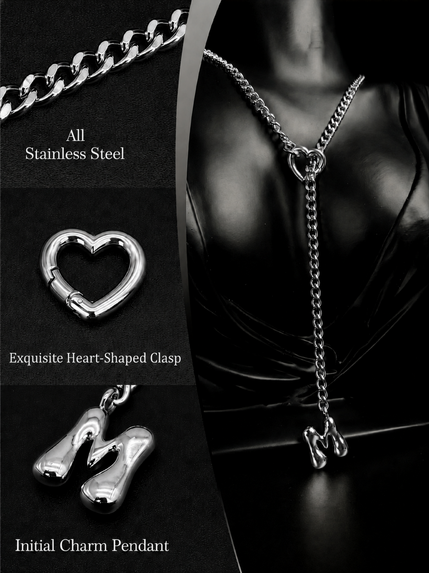 LoveChains™ - Initial Charm Slip Chain Choker