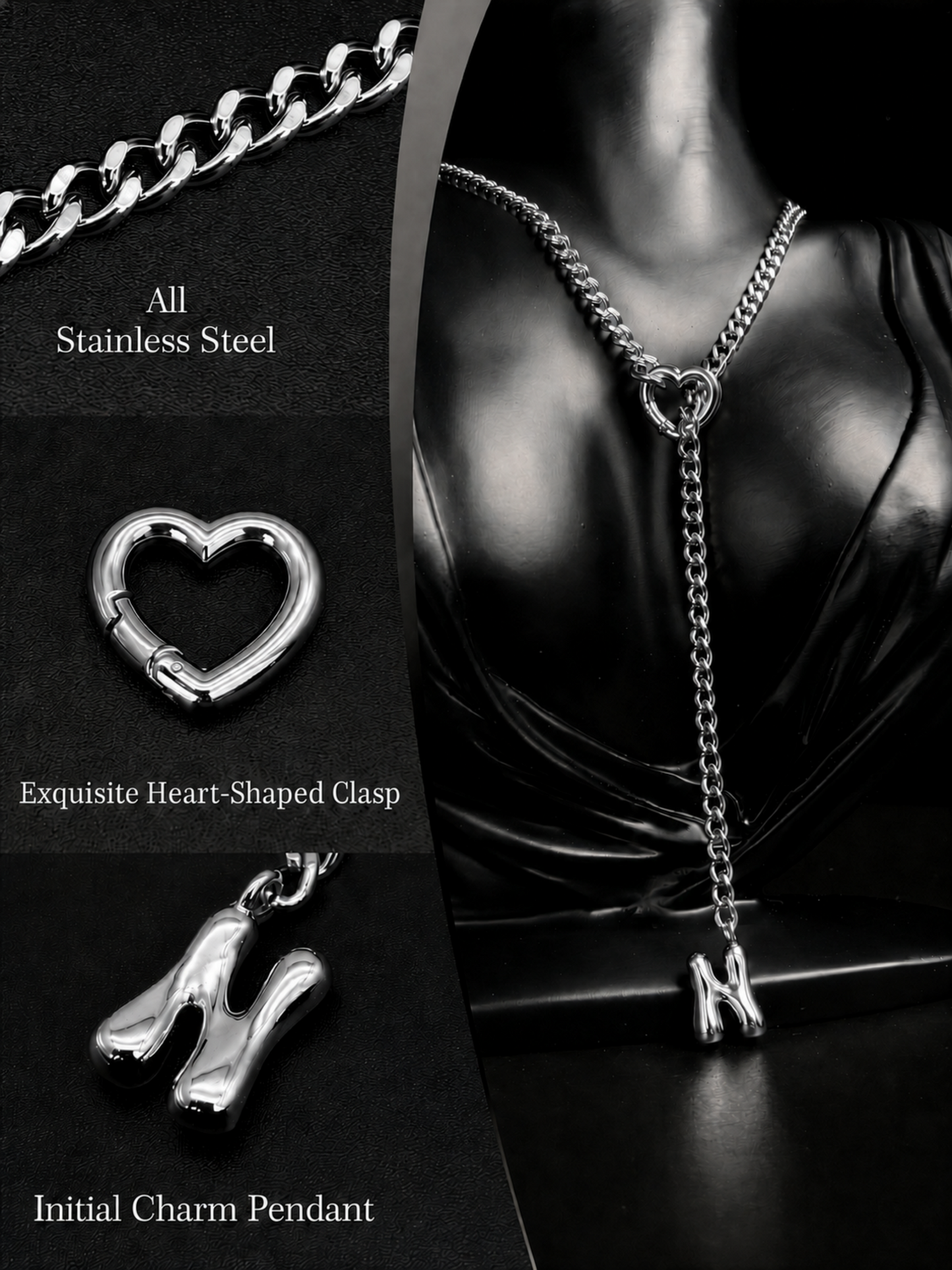 LoveChains™ - Initial Charm Slip Chain Choker