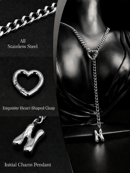 LoveChains™ - Initial Charm Slip Chain Choker