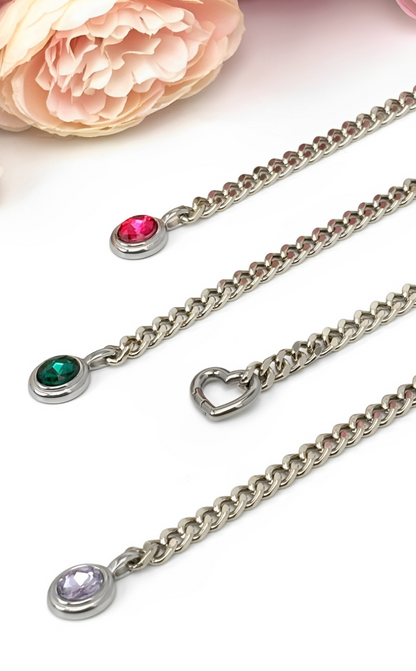 LoveChains™ - Crystal Charm Slip Chain Choker