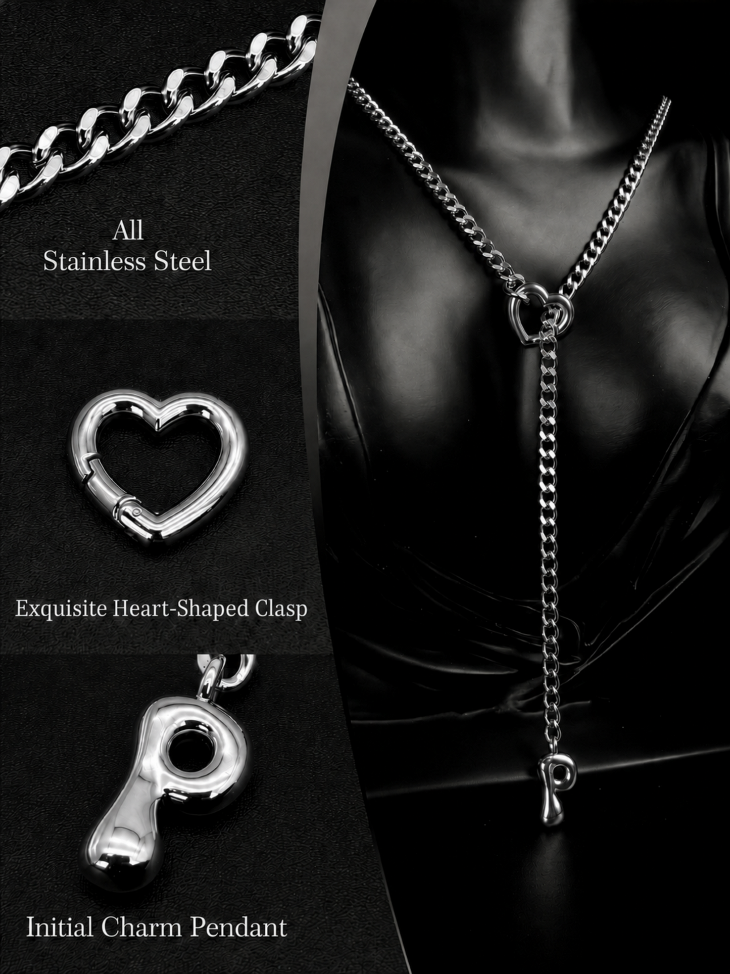 LoveChains™ - Initial Charm Slip Chain Choker
