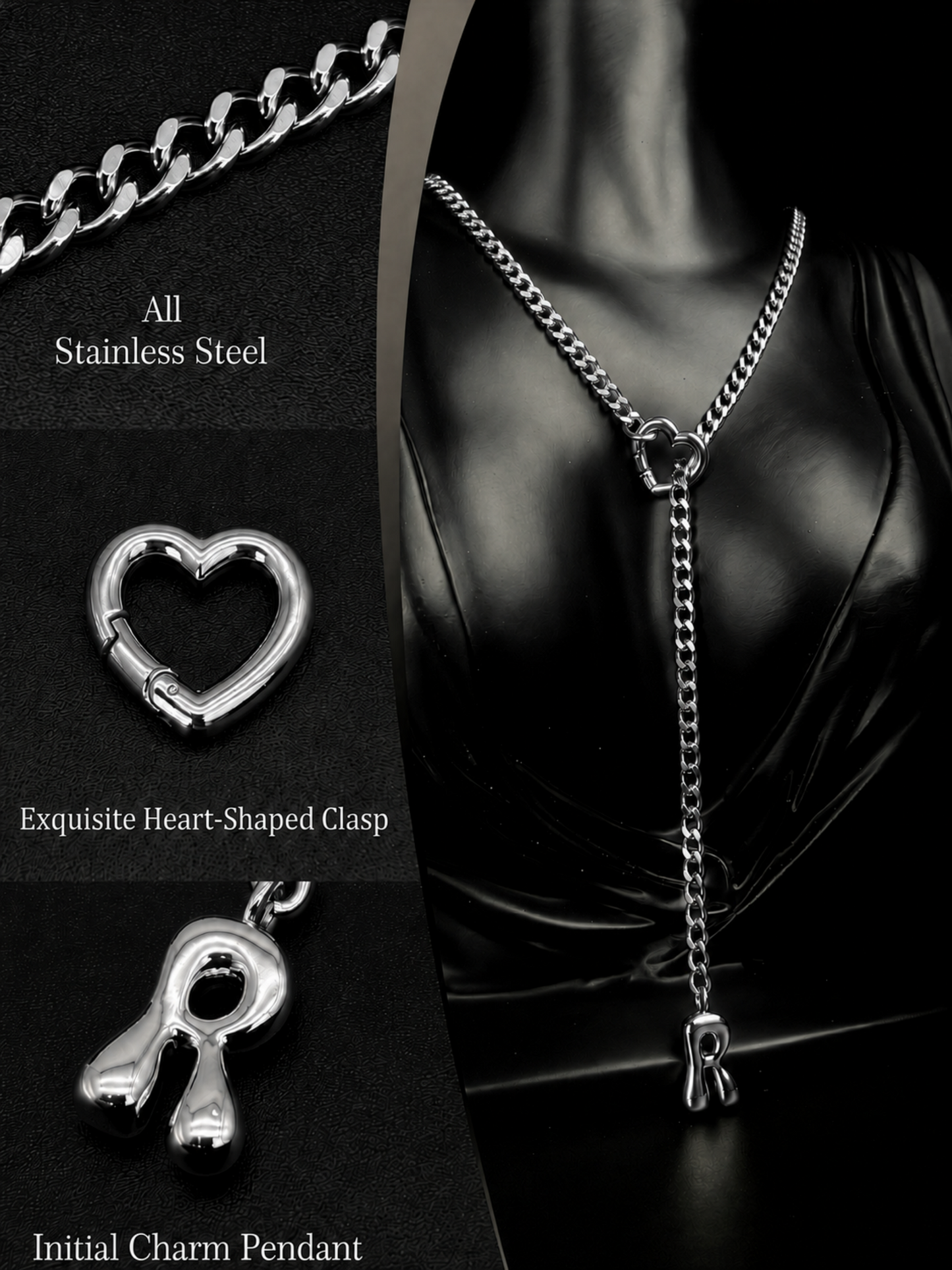 LoveChains™ - Initial Charm Slip Chain Choker