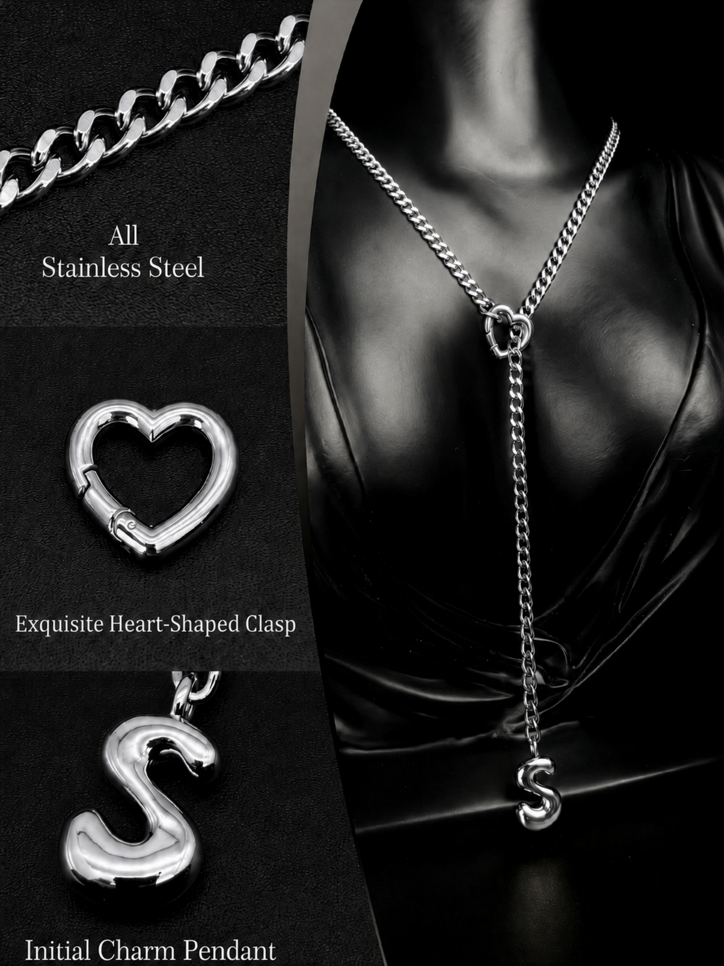 LoveChains™ - Initial Charm Slip Chain Choker