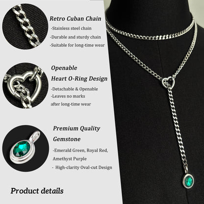 LoveChains™ - Crystal Charm Loop Slip Choker