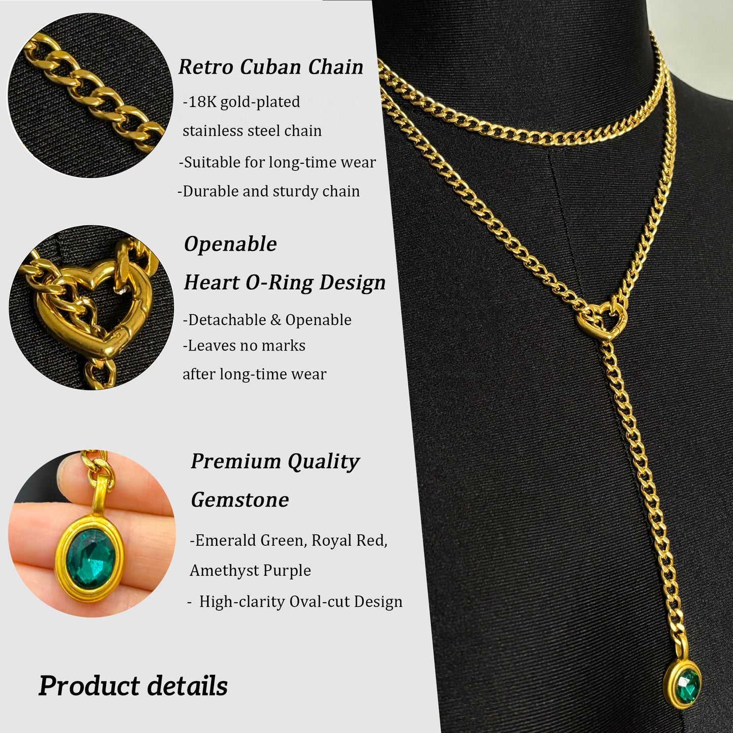 LoveChains™ - Crystal Charm Loop Slip Choker