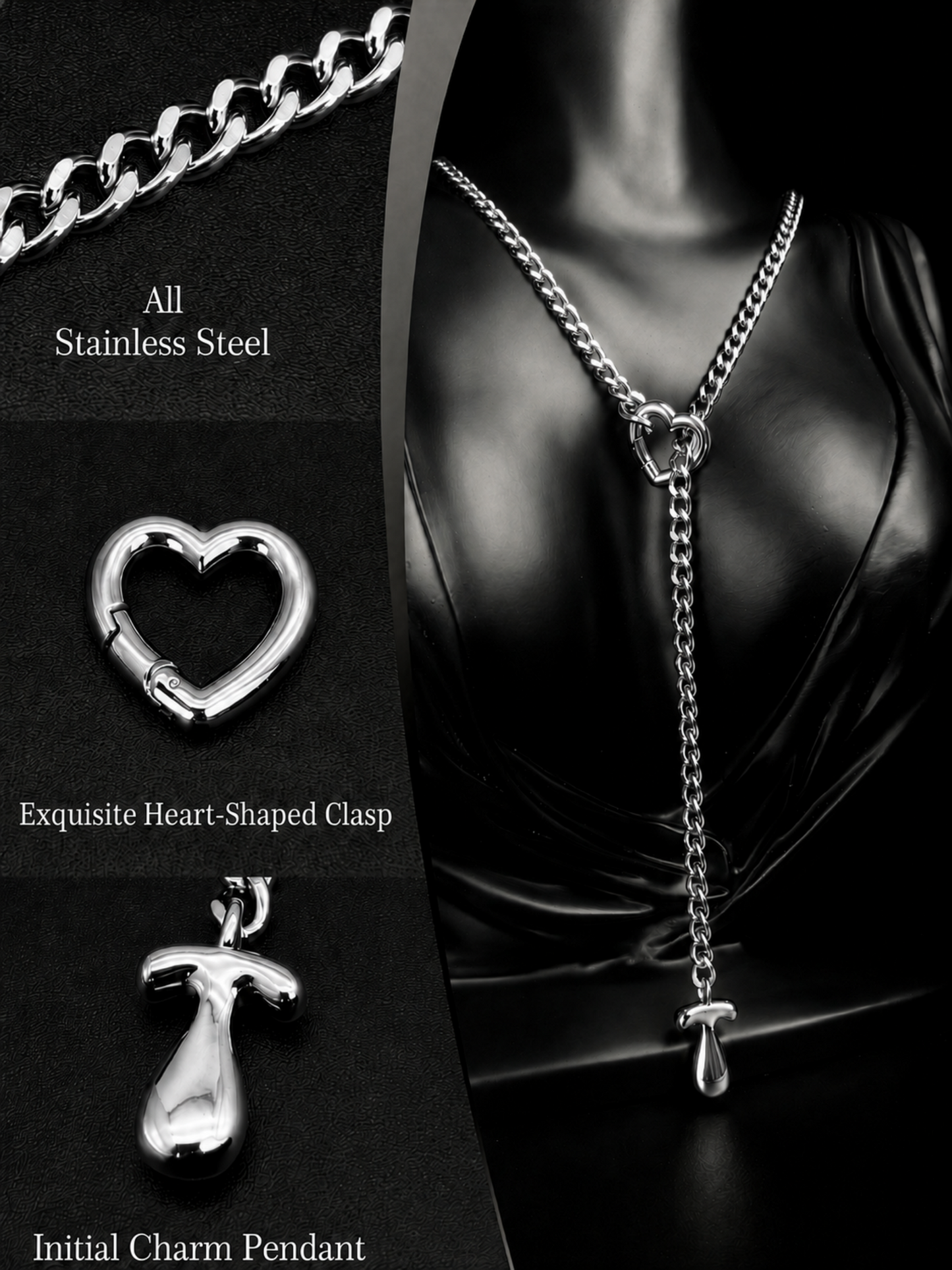 LoveChains™ - Initial Charm Slip Chain Choker