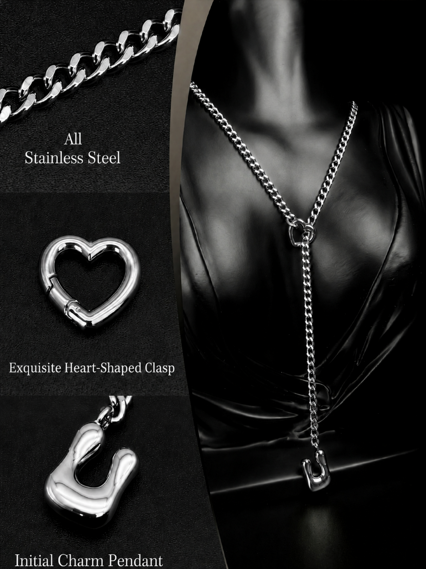 LoveChains™ - Initial Charm Slip Chain Choker