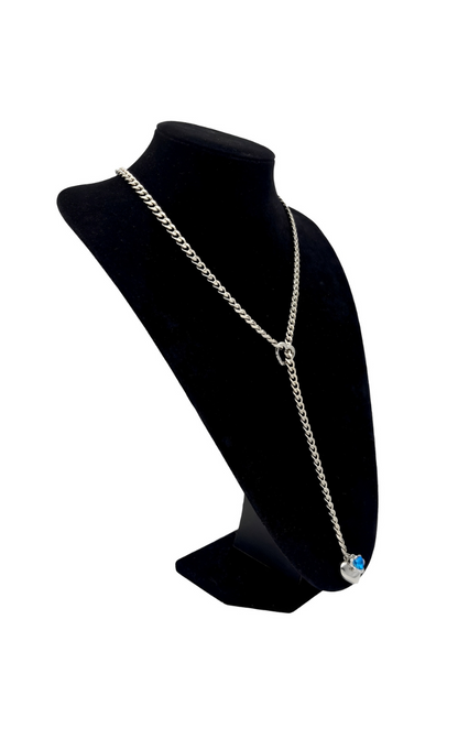 LoveChains™ – Heart Crystal Charm Slip Chain Choker