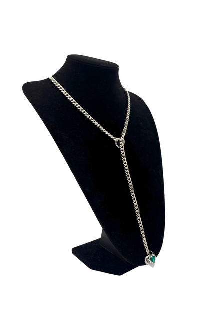LoveChains™ – Heart Crystal Charm Slip Chain Choker