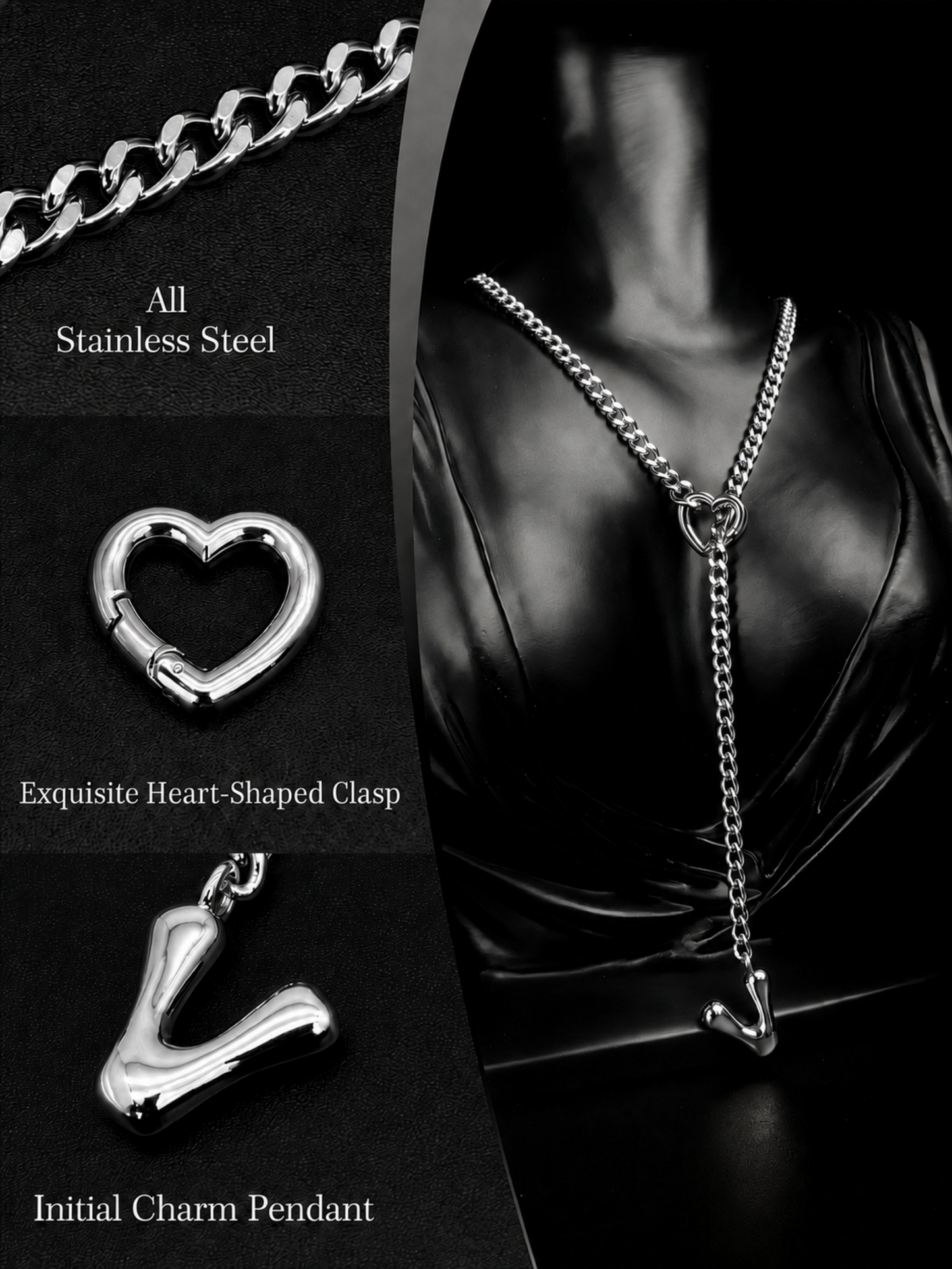 LoveChains™ - Initial Charm Slip Chain Choker