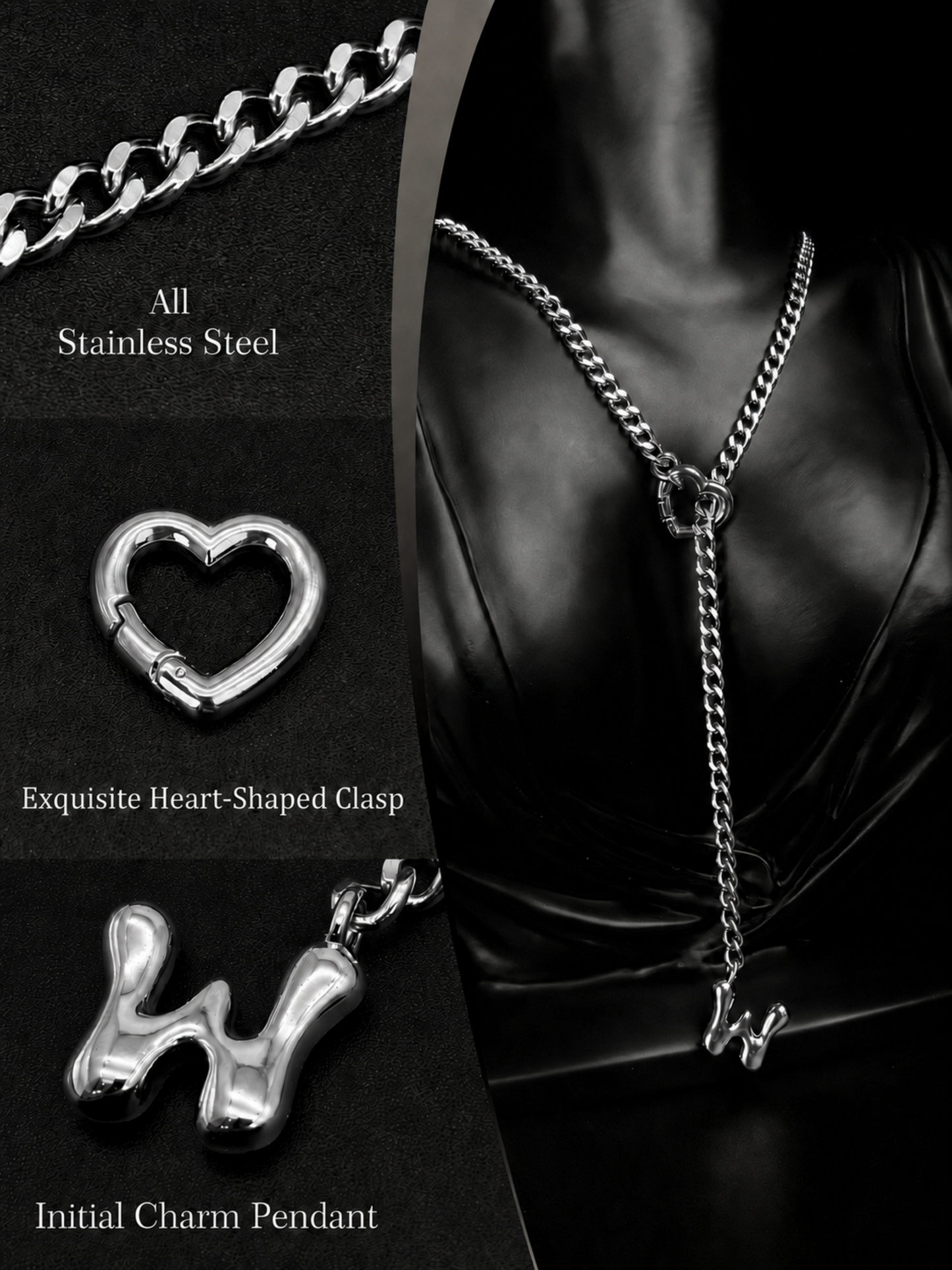 LoveChains™ - Initial Charm Slip Chain Choker