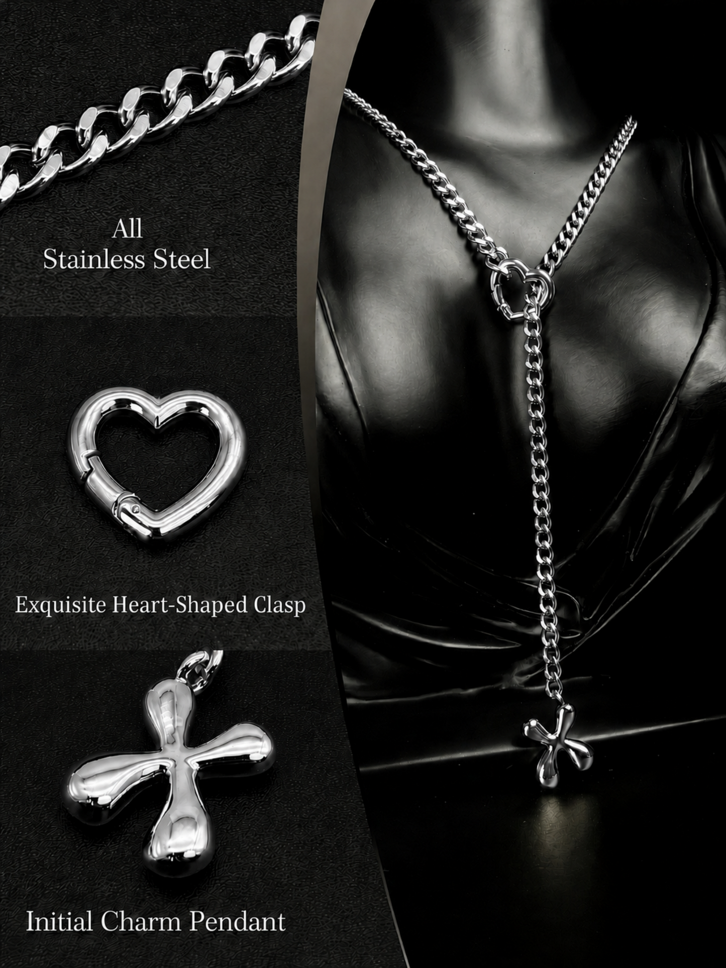 LoveChains™ - Initial Charm Slip Chain Choker