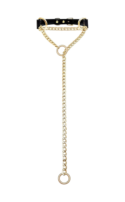 LoveChains™ - O - Ring Slip Chain Leather Choker Collar