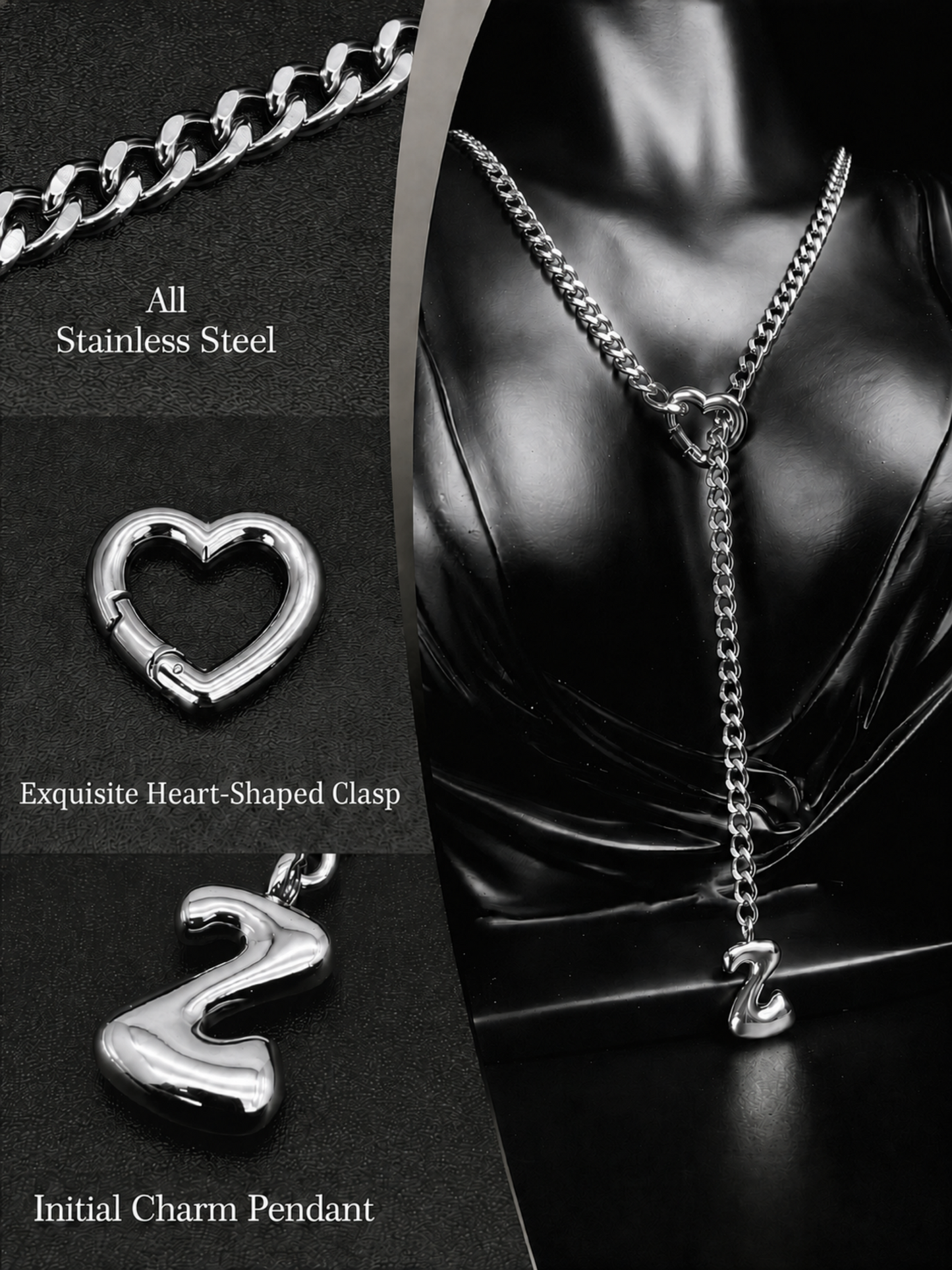 LoveChains™ - Initial Charm Slip Chain Choker